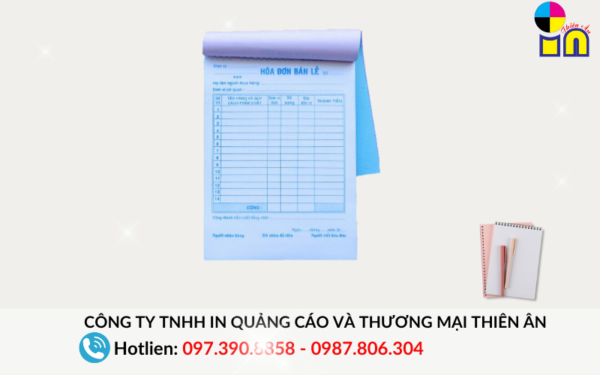 hóa đơn bán lẻ 2 liên