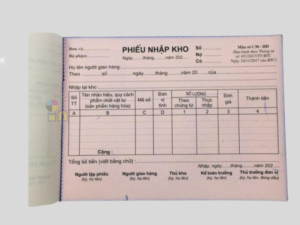 Phiếu nhập kho 12x8cm